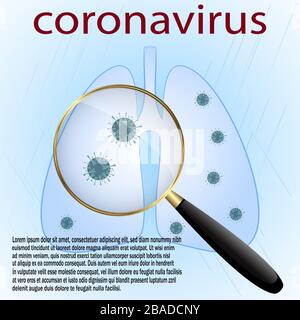 coronavirus. illustration vectorielle médicale sur fond bleu. Illustration de Vecteur