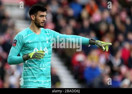 Tottenham Hotspur gardien Paulo Gazzaniga Banque D'Images