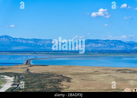 Magnifique paysage sur Antelope Island State Park, Utah Banque D'Images