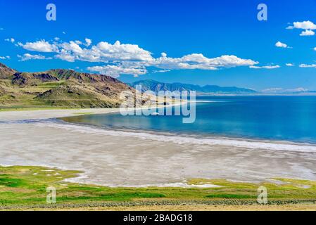 Magnifique paysage sur Antelope Island State Park, Utah Banque D'Images