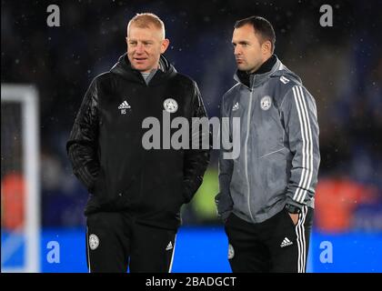 Adam Sadler (à gauche), premier entraîneur de Leicester City, et Chris Davies, directeur adjoint Banque D'Images