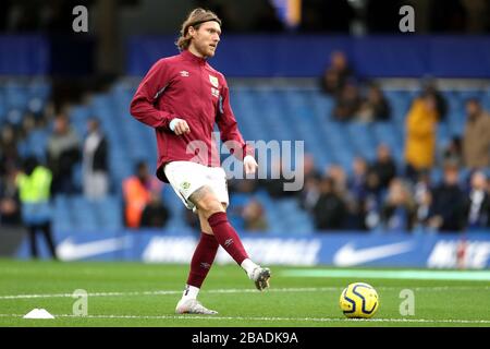 Jeff Hendrick de Burnley se réchauffe avant le match Banque D'Images