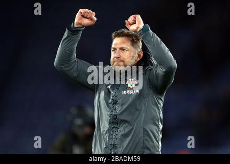 Ralph Hasenhuttl, directeur de Southampton, célèbre leur victoire après le coup d'alerte final Banque D'Images