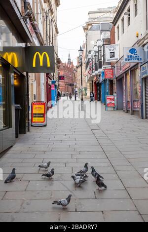 Visite d'échange à vide le samedi après-midi durant la pandémie de COVID 19 de Coronavirus, mars 2020 Notinghamshire Angleterre Royaume-Uni Banque D'Images