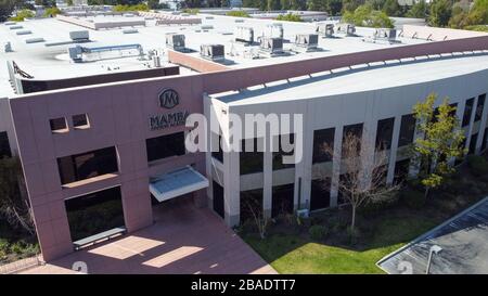 Vue aérienne générale de la Mamba Sports Academy, jeudi 26 mars 2020, à Thousand Oaks, en Californie Kobe Bryant et fille Gianna Bryant, se dirigeaient vers le complexe sportif lorsque dimanche 26 janvier 2020, ils faisaient partie des personnes tuées dans un hélicoptère lors d'un hélicoptère Sikorsky S-76 B, Piloté par Ara Zobayan, s'est écrasé à environ 30 miles au nord-ouest du centre-ville de Los Angeles, en route de l'aéroport John Wayne à l'aéroport de Camarillo. (Photo par IOS/Espa-Images) Banque D'Images