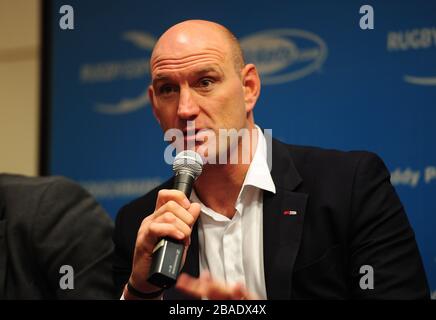 Ancien capitaine de l'Angleterre, Lawrence Dallaglio, lors du deuxième jour de l'Expo Rugby 2012 Banque D'Images