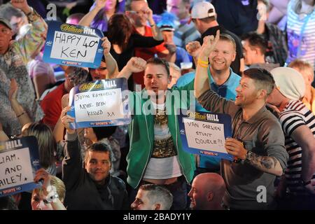 Les fans de fléchettes apprécieront le Grand Chelem of Darts Banque D'Images