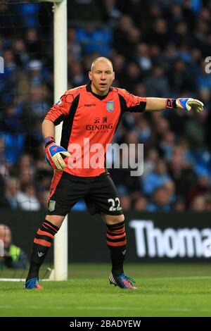 Gardien de but Aston Villa Brad Guzan Banque D'Images