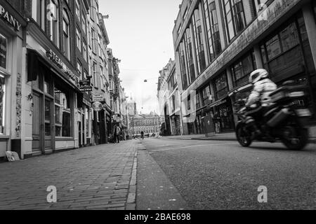 Amsterdam Red light quartier sans touristes Banque D'Images