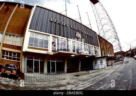 L'entrée principale d'Elland Road, maison de Leeds United Banque D'Images