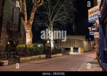 Nottingham Contemporary un samedi soir pendant la pandémie de COVID 19 de Coronavirus, mars 2020, le notaire Angleterre Royaume-Uni Banque D'Images