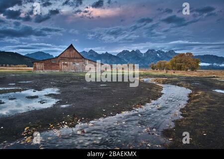 Photo du parc national du Grand Teton au coucher du soleil Banque D'Images