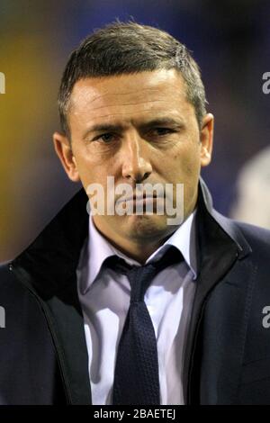 Derek McInnes, directeur de Bristol City Banque D'Images