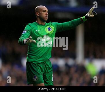 Tim Howard, gardien de but d'Everton Banque D'Images