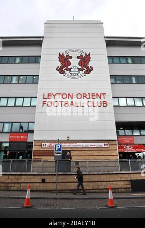 Vue générale de Brisbane Road, maison de Leyton Orient Banque D'Images