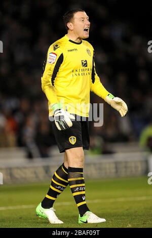 Paddy Kenny, gardien de but de Leeds United Banque D'Images