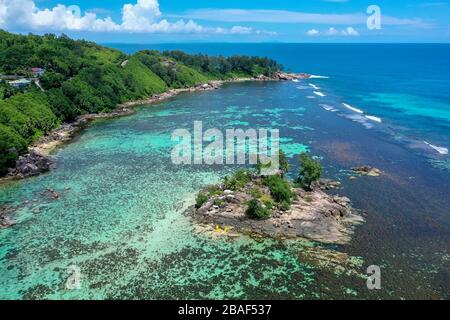 Plage d'Anse Royale à l'île Mahe Seychelles Banque D'Images