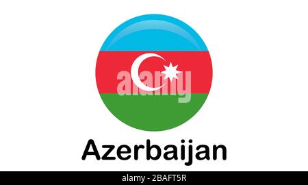 Drapeau de l'Azerbaïdjan. Illustration. La couleur et la taille de l'original. Illustration de Vecteur