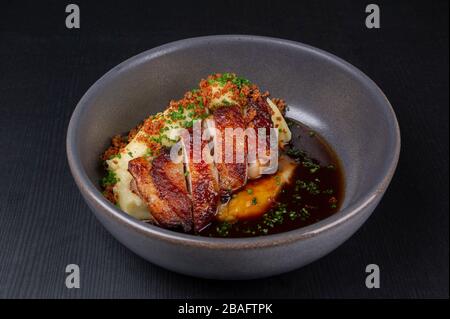 une cuisine délicieuse et magnifique, un restaurant et un café Banque D'Images