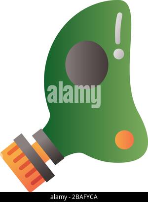 protection du masque de sécurité bio dégradée style Illustration de Vecteur