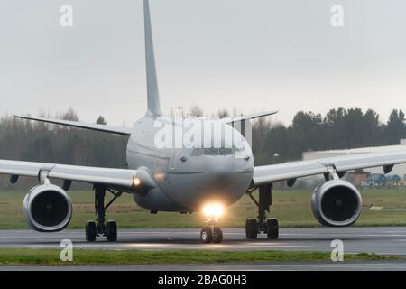 L'Airbus de l'armée de l'air royale militaire A330 à l'aéroport de Prestwick, Ayrshire, Écosse, Royaume-Uni Banque D'Images