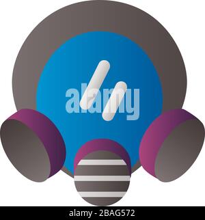 protection du masque de sécurité bio dégradée style Illustration de Vecteur