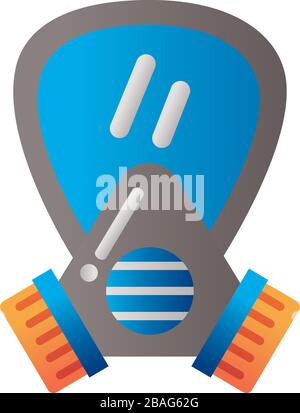 protection du masque de sécurité bio dégradée style Illustration de Vecteur