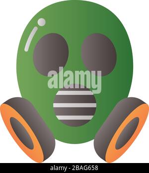 protection du masque de sécurité bio dégradée style Illustration de Vecteur