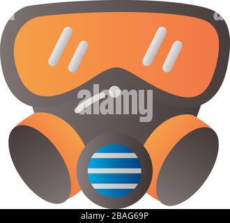 protection du masque de sécurité bio dégradée style Illustration de Vecteur