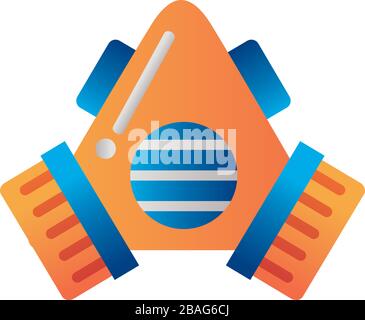 protection du masque de sécurité bio dégradée style Illustration de Vecteur