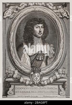 Portrait du jeune Louis XIV roi de France et de Navarre Banque D'Images