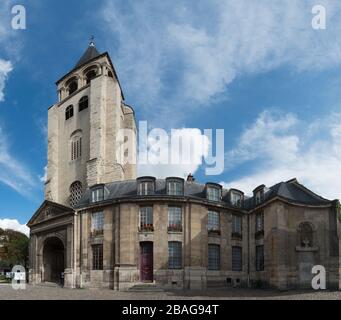 Église de l'Abbaye de Saint-Germain-des-Prés, Paris, France. La plus ancienne église de Paris (10ème-12ème siècles) Banque D'Images