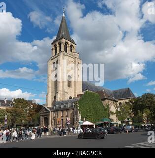 Église de Saint-Germain-des-Prés. La plus ancienne église de Paris (10ème-12ème siècles) Banque D'Images