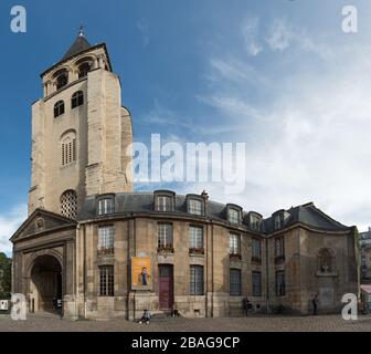 Église de Saint-Germain-des-Prés. La plus ancienne église de Paris (10ème-12ème siècles) Banque D'Images