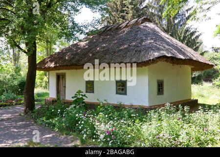 tradition maison ukrainienne. Musée en plein air, Pereyaslav-Khmelnytsky, Ukraine Banque D'Images