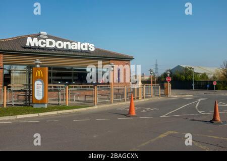 Durham, Royaume-Uni. 26 mars 2020. McDonalds est obligé de fermer quand le Royaume-Uni est dans le verrouillage du coronavirus. Banque D'Images