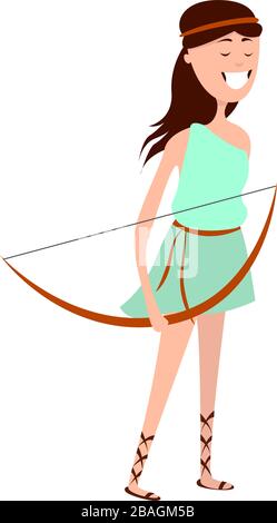 Artemis Goddess, illustration, vecteur sur fond blanc Illustration de Vecteur
