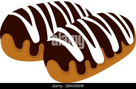 Chocolat eclair, illustration, vecteur sur fond blanc Illustration de Vecteur