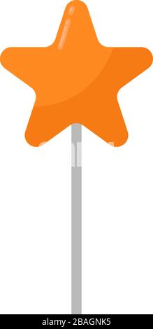 Étoile sur un bâton, illustration, vecteur sur fond blanc Illustration de Vecteur