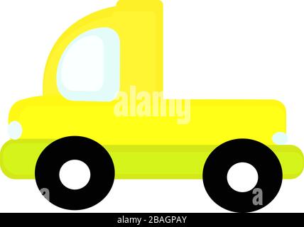Voiture jaune, illustration, vecteur sur fond blanc Illustration de Vecteur