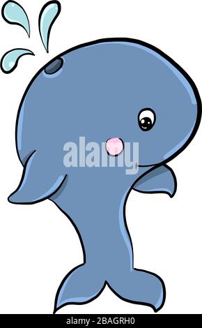 Saut de baleines, illustration, vecteur sur fond blanc Illustration de Vecteur