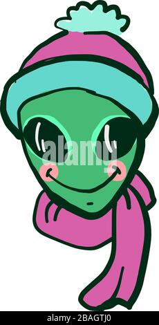 Foulard rose, illustration, vecteur sur fond blanc Illustration de Vecteur