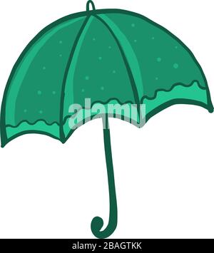 Parapluie vert, illustration, vecteur sur fond blanc Illustration de Vecteur