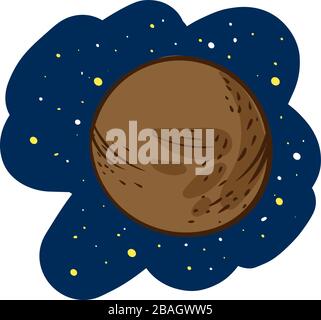 Planète Mercure, illustration, vecteur sur fond blanc Illustration de Vecteur