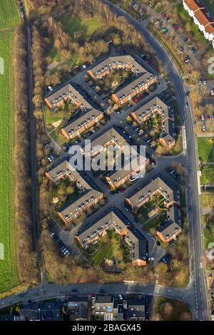 Zone de logement des étudiants de la rue Emil-Figge-Strasse à Dortmund, 19.01.2014, vue aérienne, Allemagne, Rhénanie-du-Nord-Westphalie, Ruhr Area, Dortmund Banque D'Images