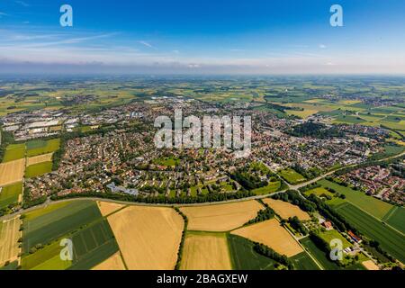 Vue du sud à Werl et Soester Boerde, 07.06.2019, vue aérienne, Allemagne, Rhénanie-du-Nord-Westphalie, Werl Banque D'Images