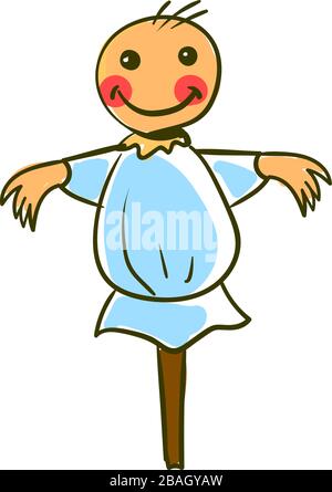 Scarecrow, illustration, vecteur sur fond blanc Illustration de Vecteur