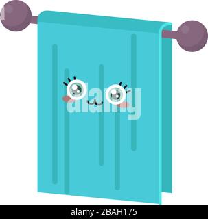 Serviette bleue, illustration, vecteur sur fond blanc Illustration de Vecteur
