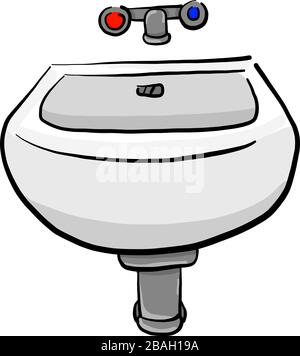 Lavabo, illustration, vecteur sur fond blanc Illustration de Vecteur