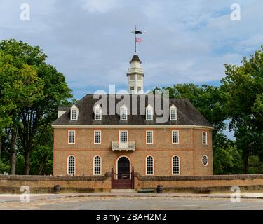 Capitale coloniale à Williamsburg, en Virginie. Banque D'Images